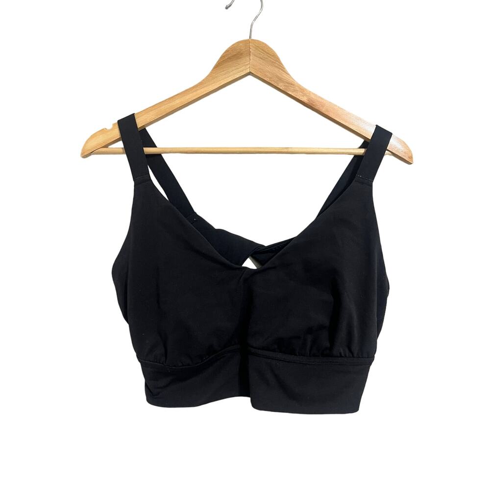 aerie Black Twist Back Sports Bra XL 16